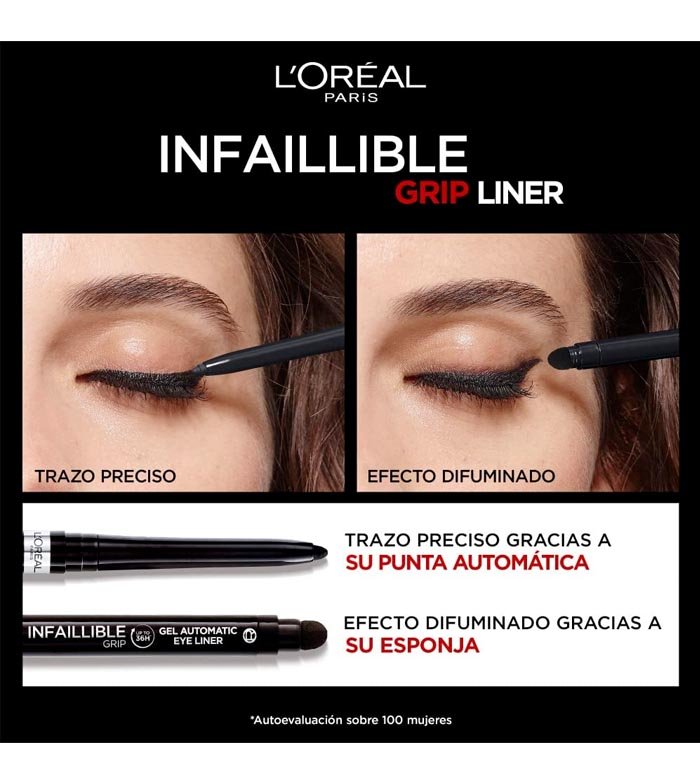 Loreal Paris Delineador De Ojos Automatico Infaillible Grip Gel 001 Intense Black 4 68771